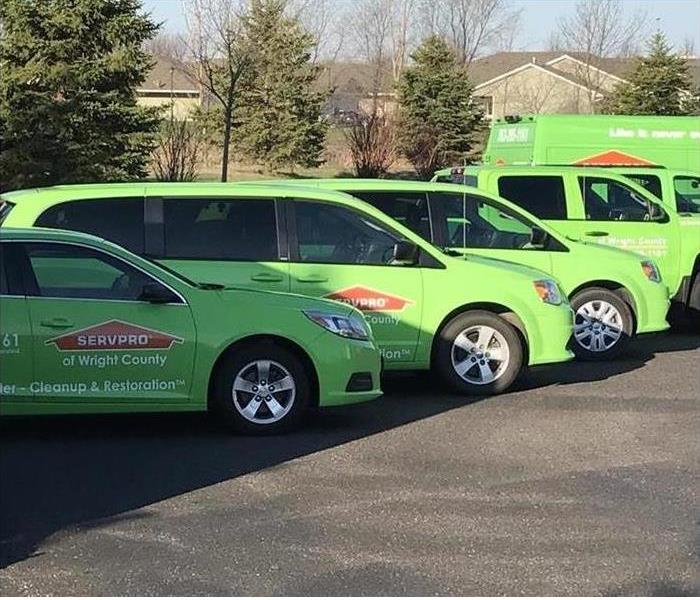 SERVPRO vehicles 